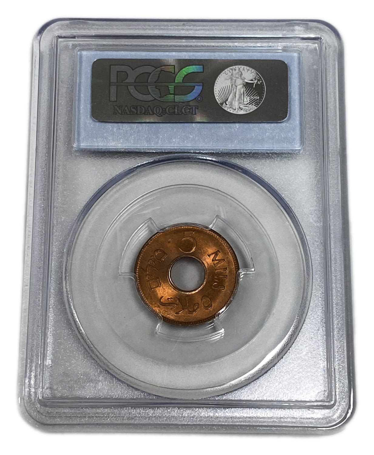 Palestine – 5 Mils 1942 Copper – PCGS 65 RD - 1 3