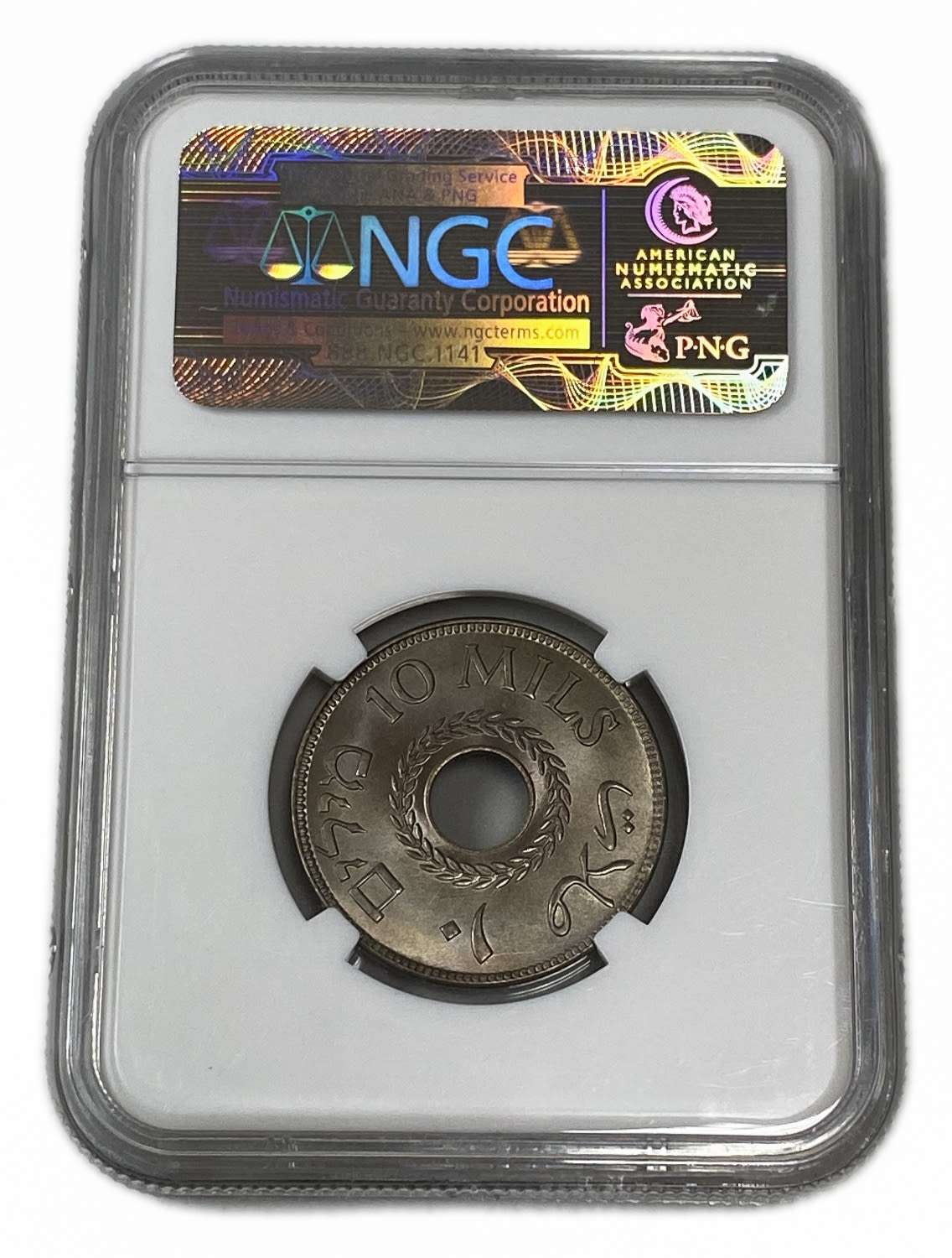Palestine – 10 Mils 1927 – NGC MS 67 - 1 3