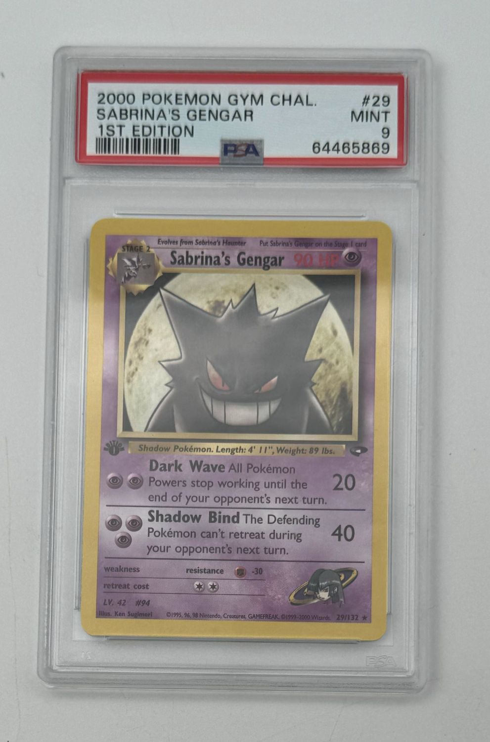 קלפי איסוף - פוקימון - Pokemon, Gym Challenge, Sabrina's Gengar 2000, 1st Edition, Holo - מדורג PSA 9
... - 1 0