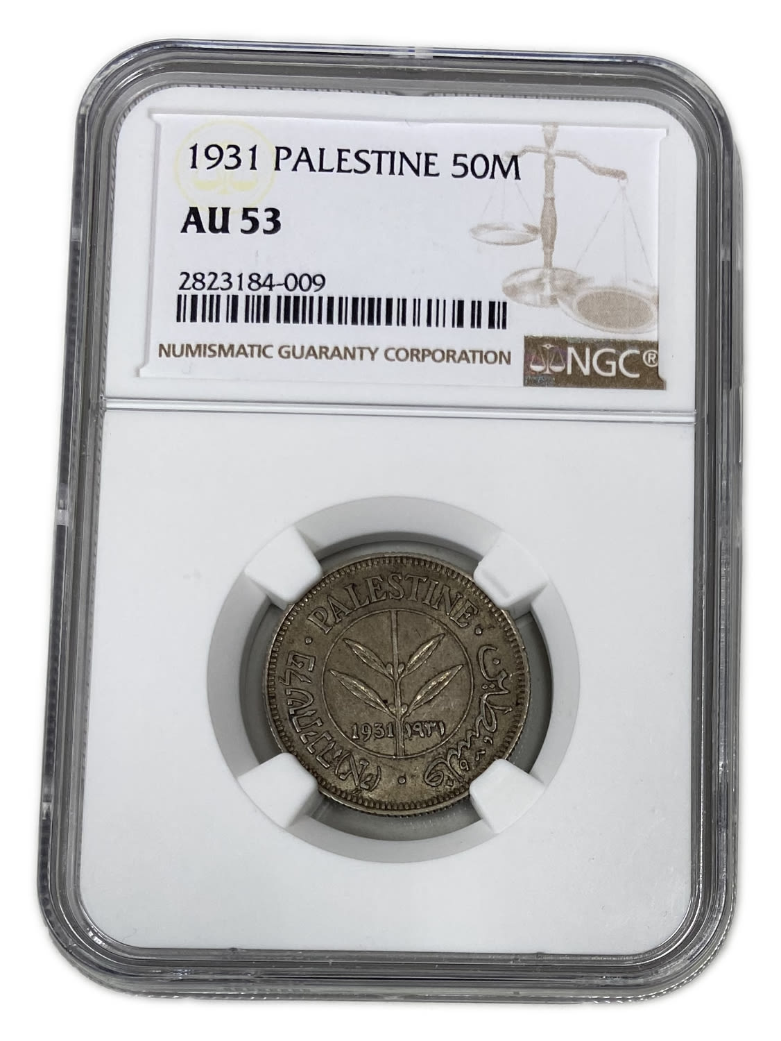 Palestine - 50 Mils 1931 - NGC AU 53 - 1 2