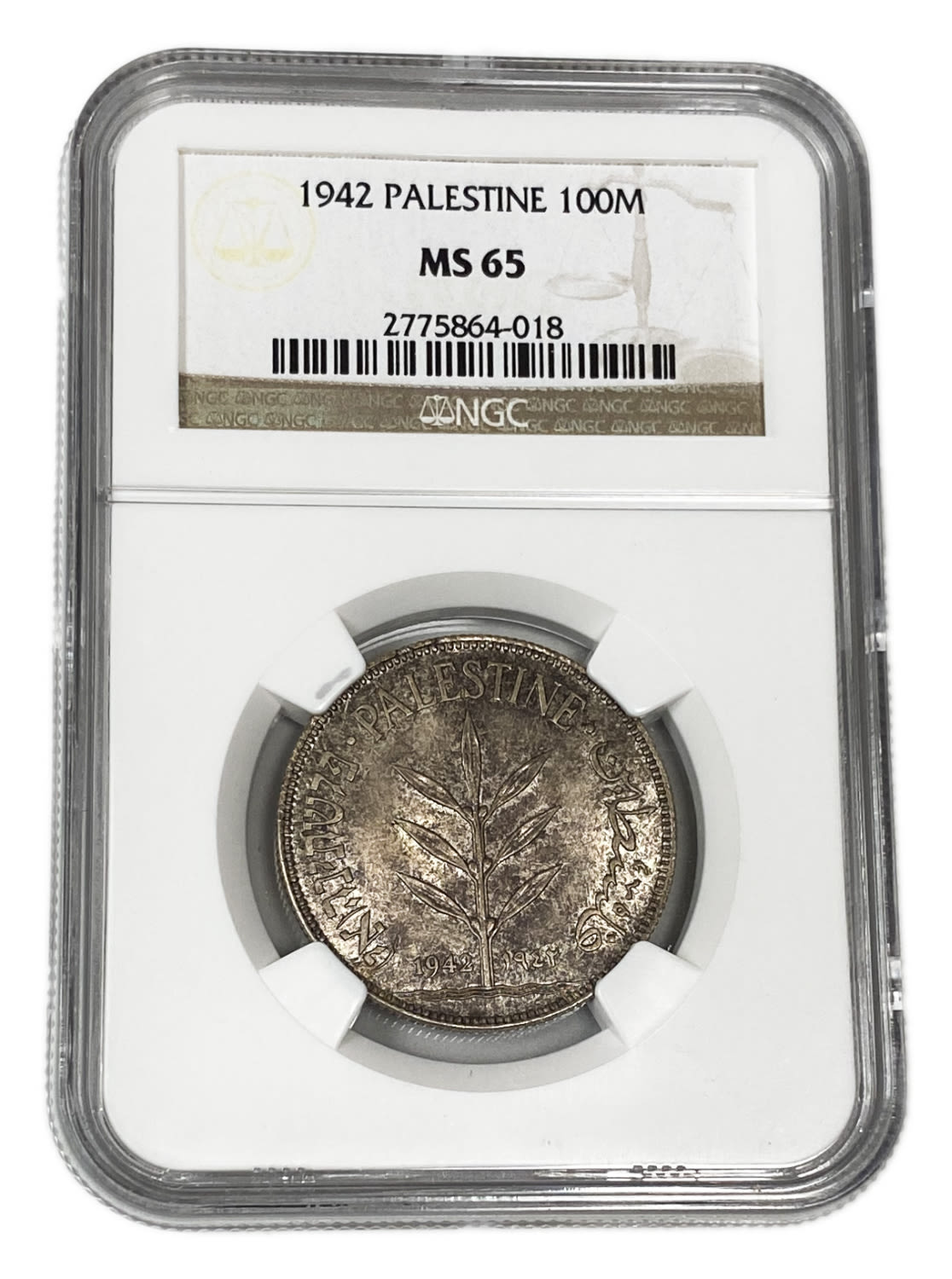 Palestine – 100 Mils 1942 – NGC MS 65 - 1 2