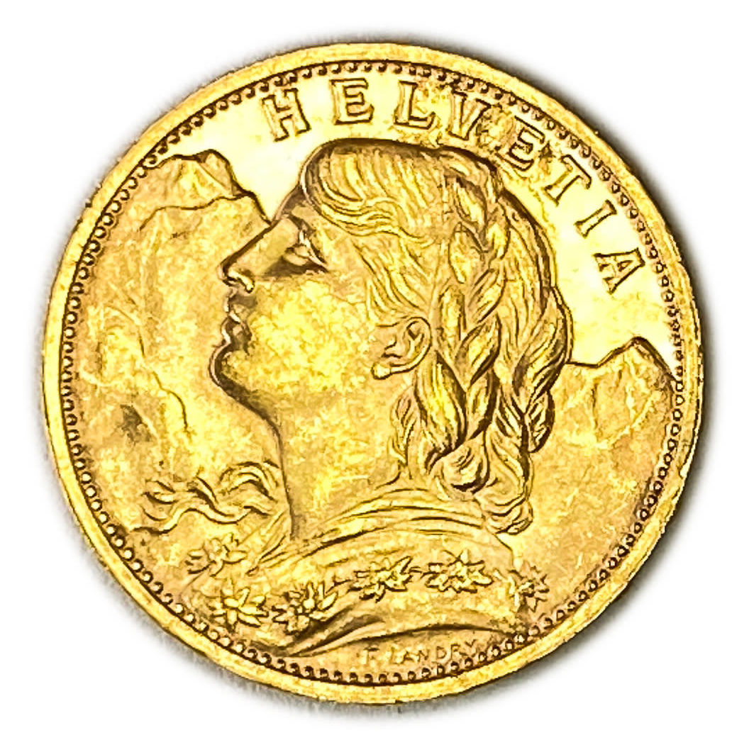 Switzerland - 20 francs 1935 - Swiss Confederation - Gold 900, 6.43 g, 21 mm - AU - 1 1