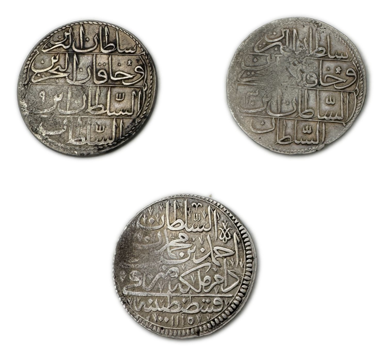 Ottoman Empire - Set of 3 coins 1 Kurush 1703, 1776, 1782 - Silver - 1 1