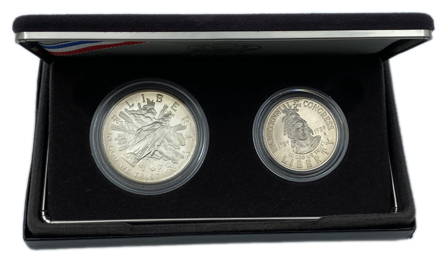 USA - 1/2 and 1 Dollar 1989 - Congress, Bicentennial of the Congress - UNC - 1 0