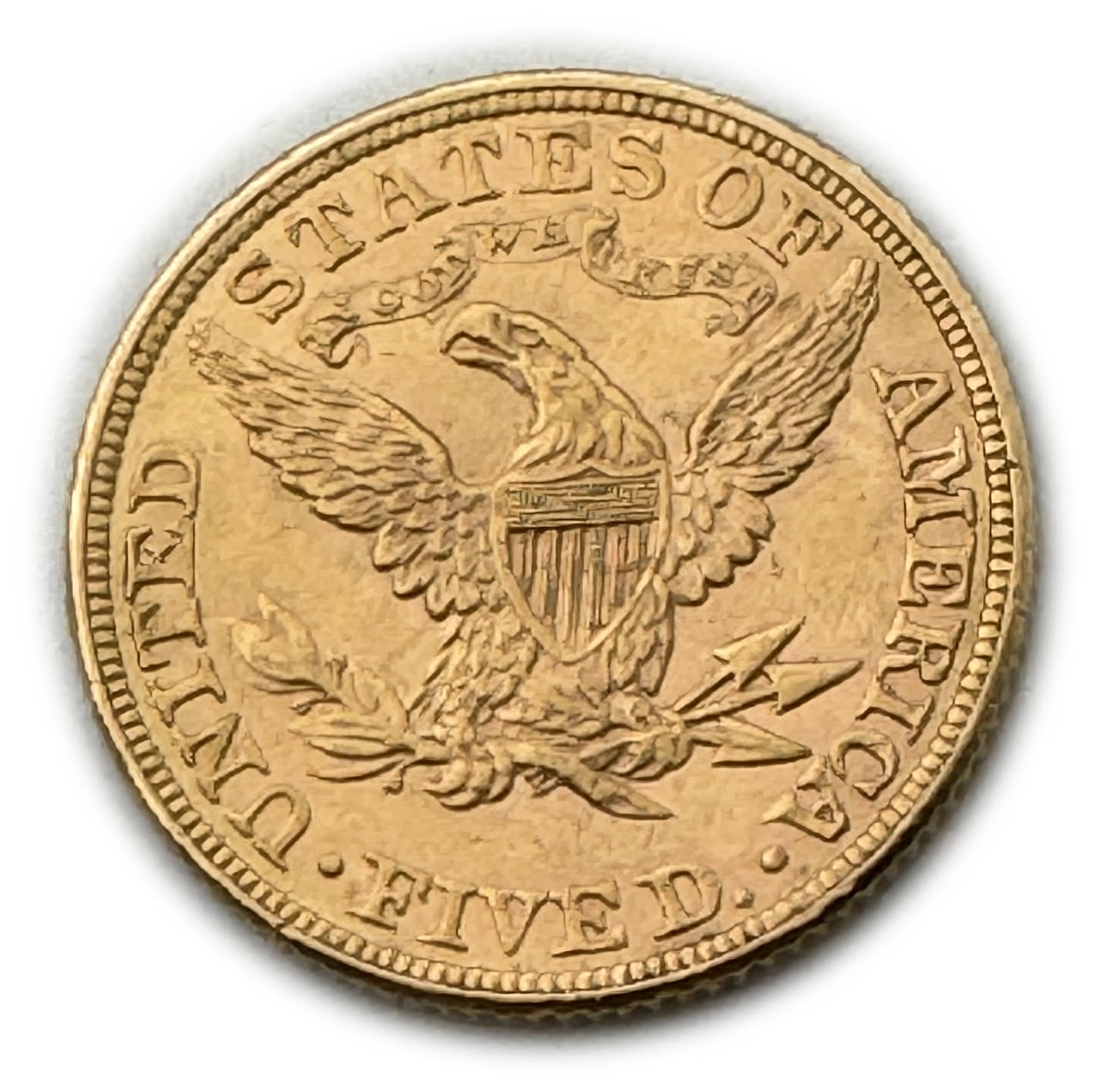 USA – 5 Dollars 1886 – Coronet Head – With motto – VF – Gold 900, 8.35g, 21.6mm - 1 1