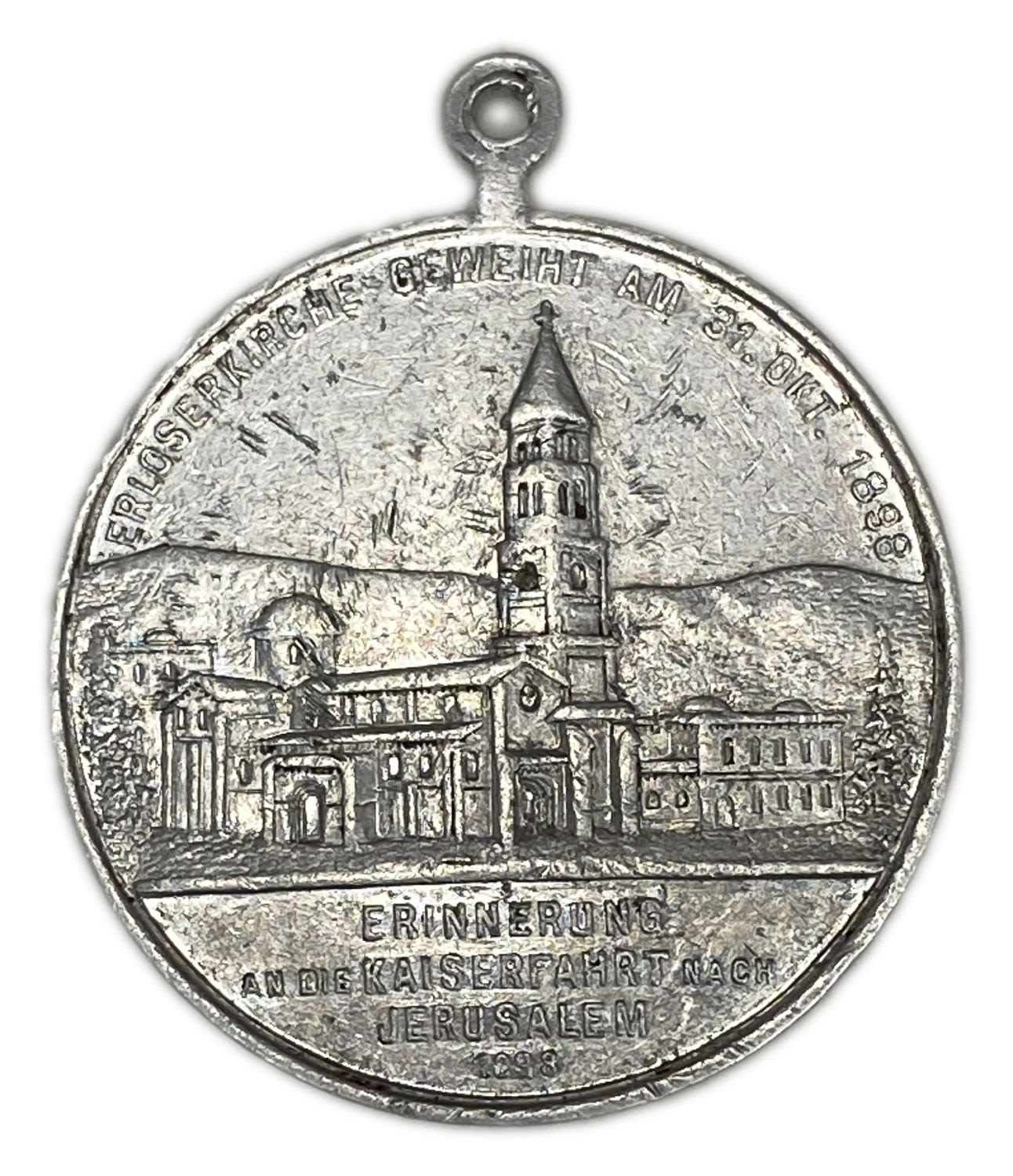 Palestine - Medal commemorating the visit of the German Emperor, Wilhelm II to the Land of Israel in 1898 ... - 1 0