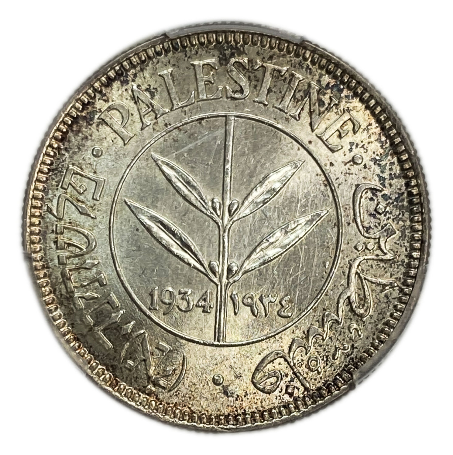 Palestine - 50 Mils 1934 - PCGS MS 63 - UNC - 1 0