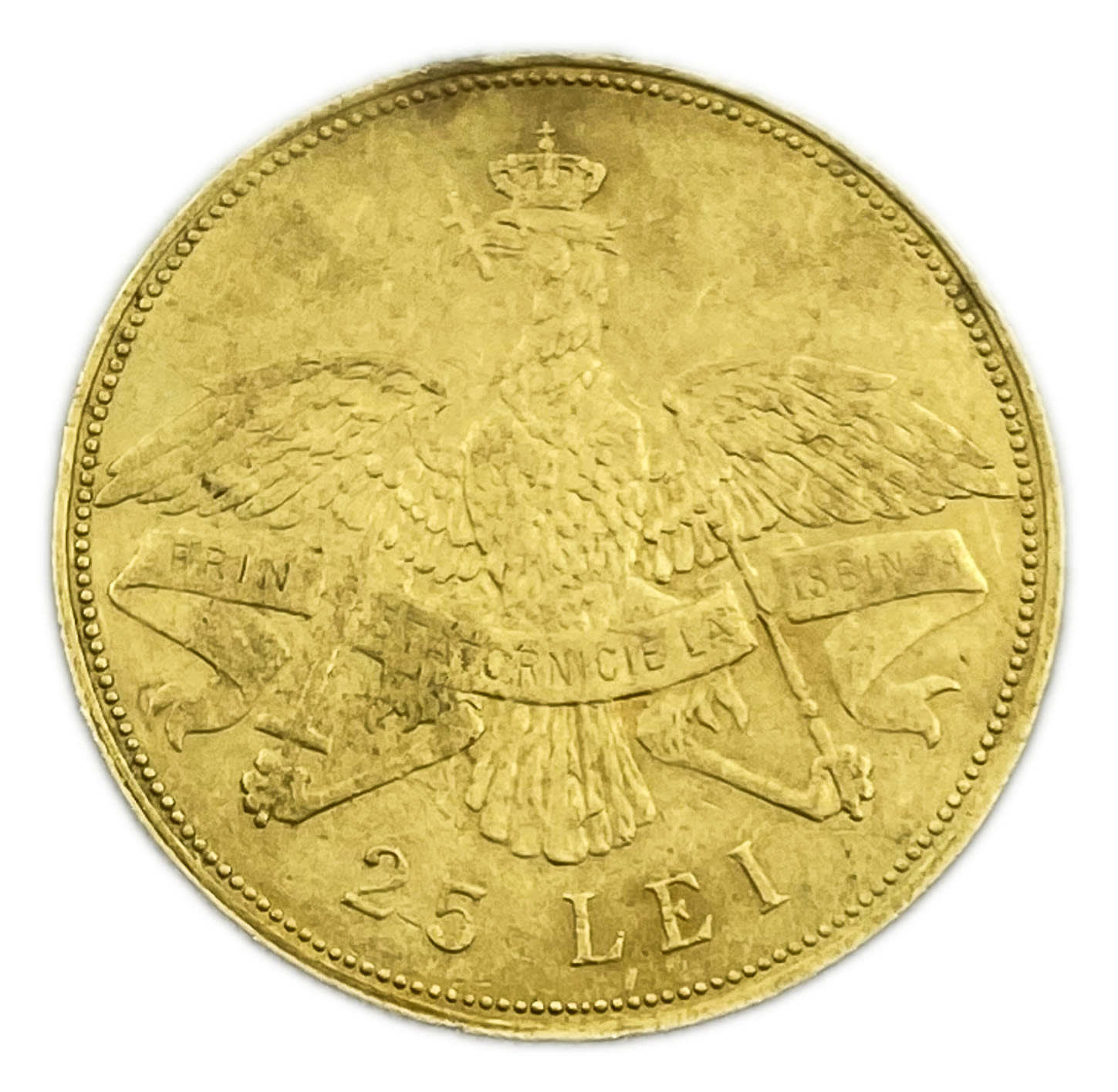 Romania - 25 Lei 1906 - Carol I Reign of Carol I - Rare - gold 900, 8.02g, 30mm - 1 1