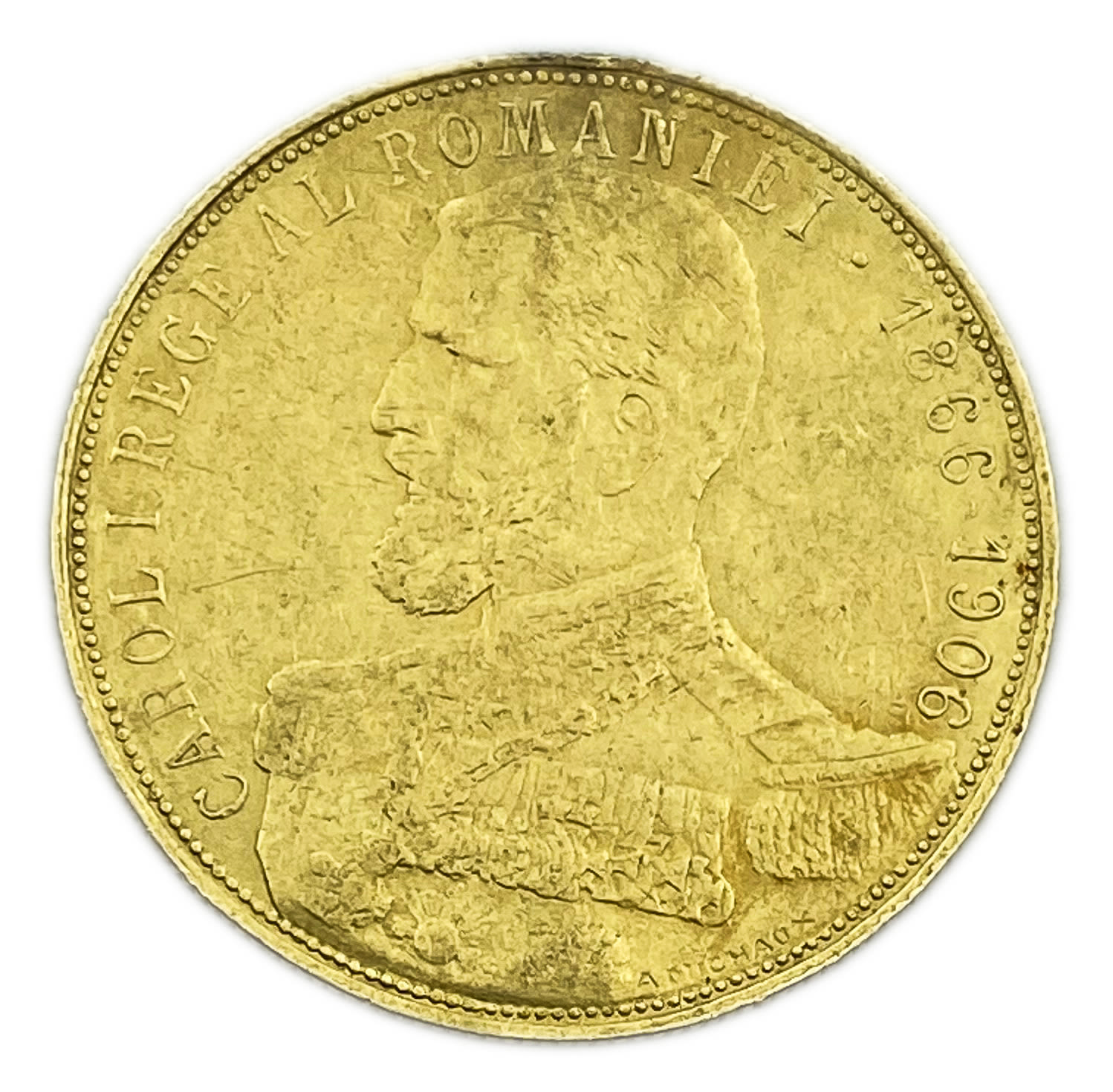 Romania - 25 Lei 1906 - Carol I Reign of Carol I - Rare - gold 900, 8.02g, 30mm - 1 0