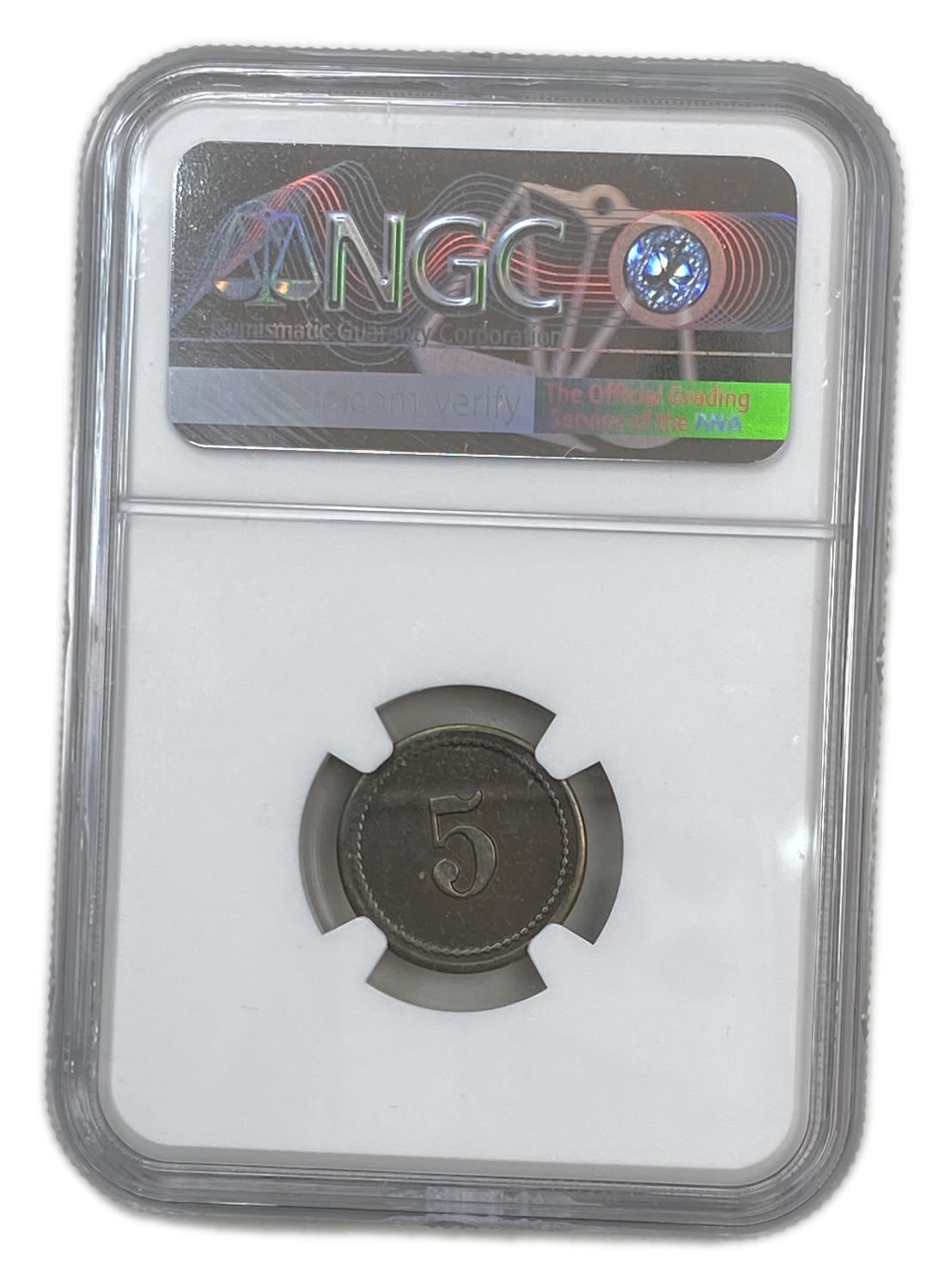 Palestine - Cafe werner token - 5 MIls, bronze - NGC MS 64 - Rare in this high grade - 1 3