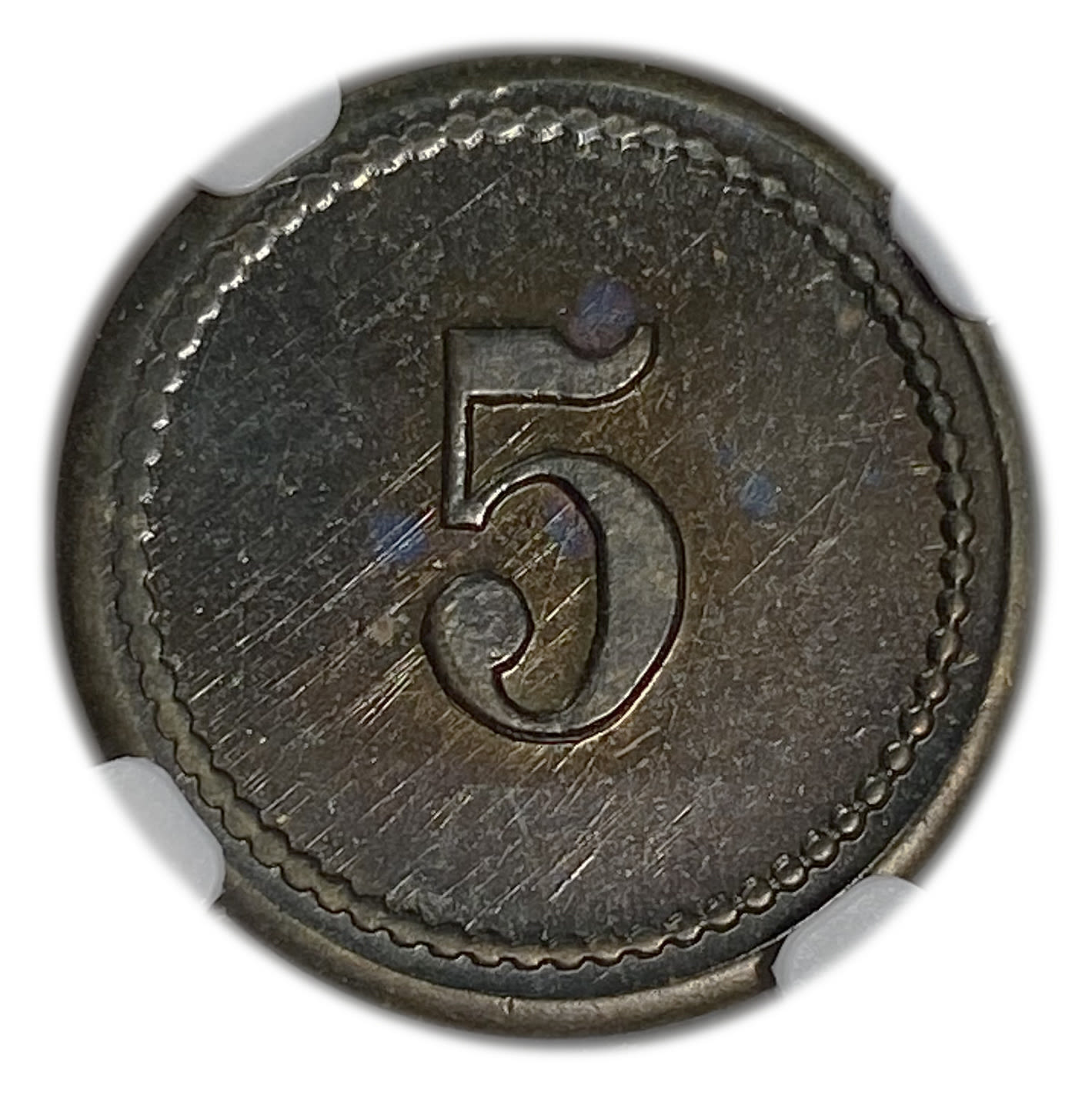 Palestine - Cafe werner token - 5 MIls, bronze - NGC MS 64 - Rare in this high grade - 1 0