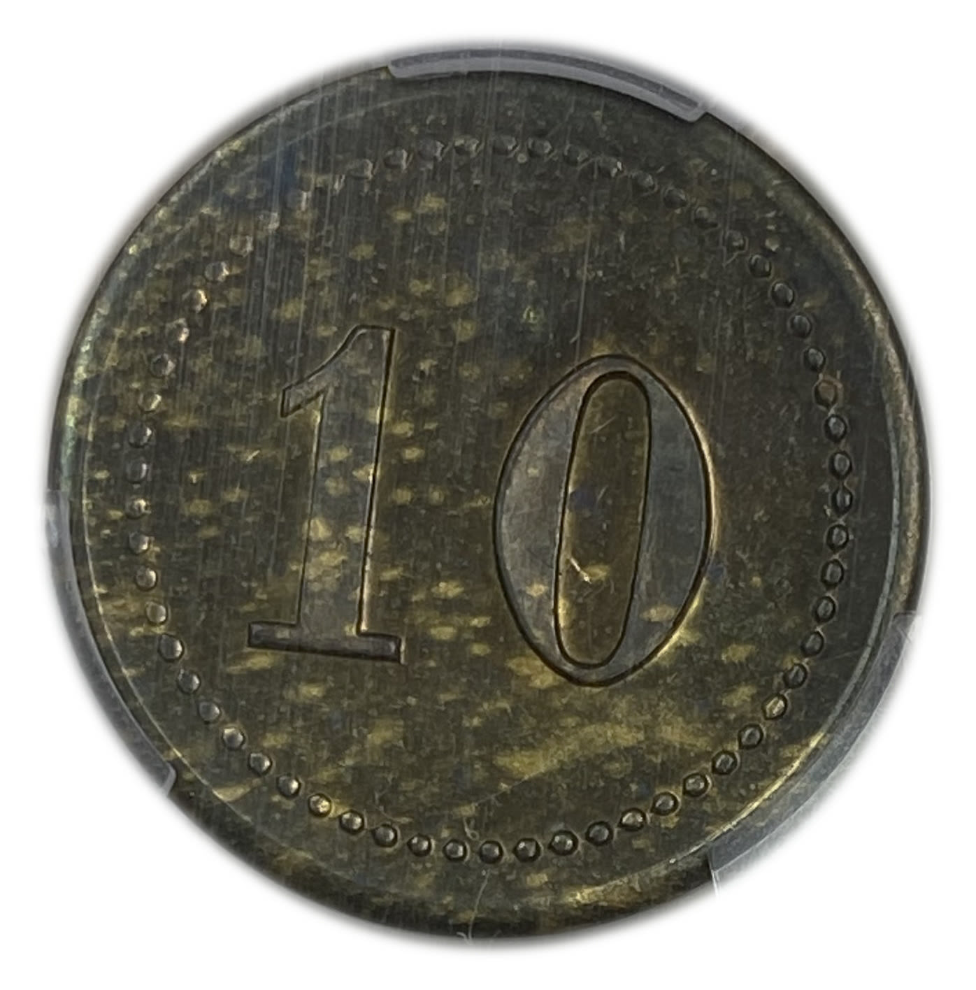 Palestine - Cafe werner token - 10 MIls, bronze - PCGS MS 62 - Rare in this high grade - 1 0