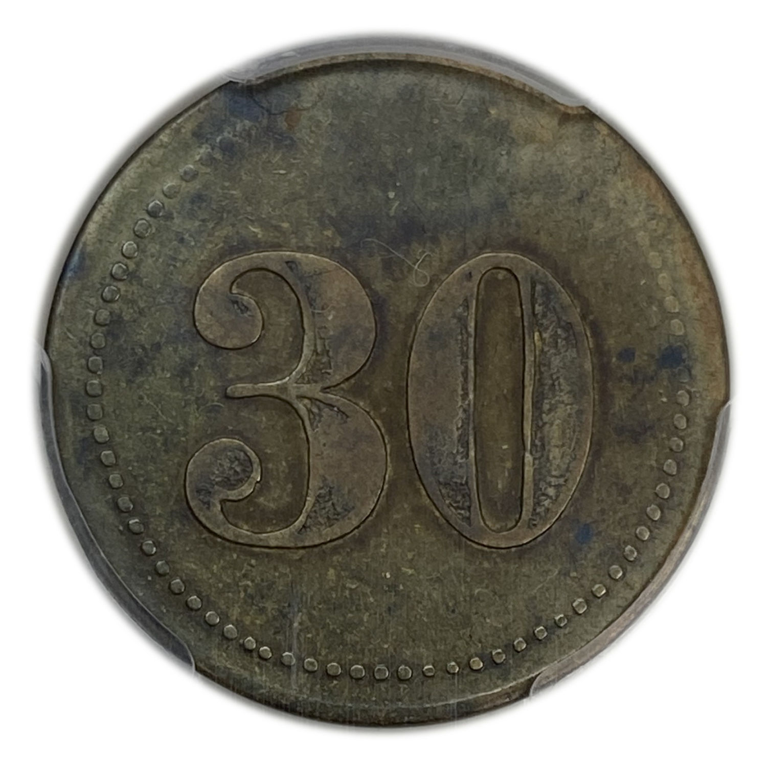 Palestine - Cafe werner token - 30 MIls, bronze - PCGS XF 45 - Rare - 1 0