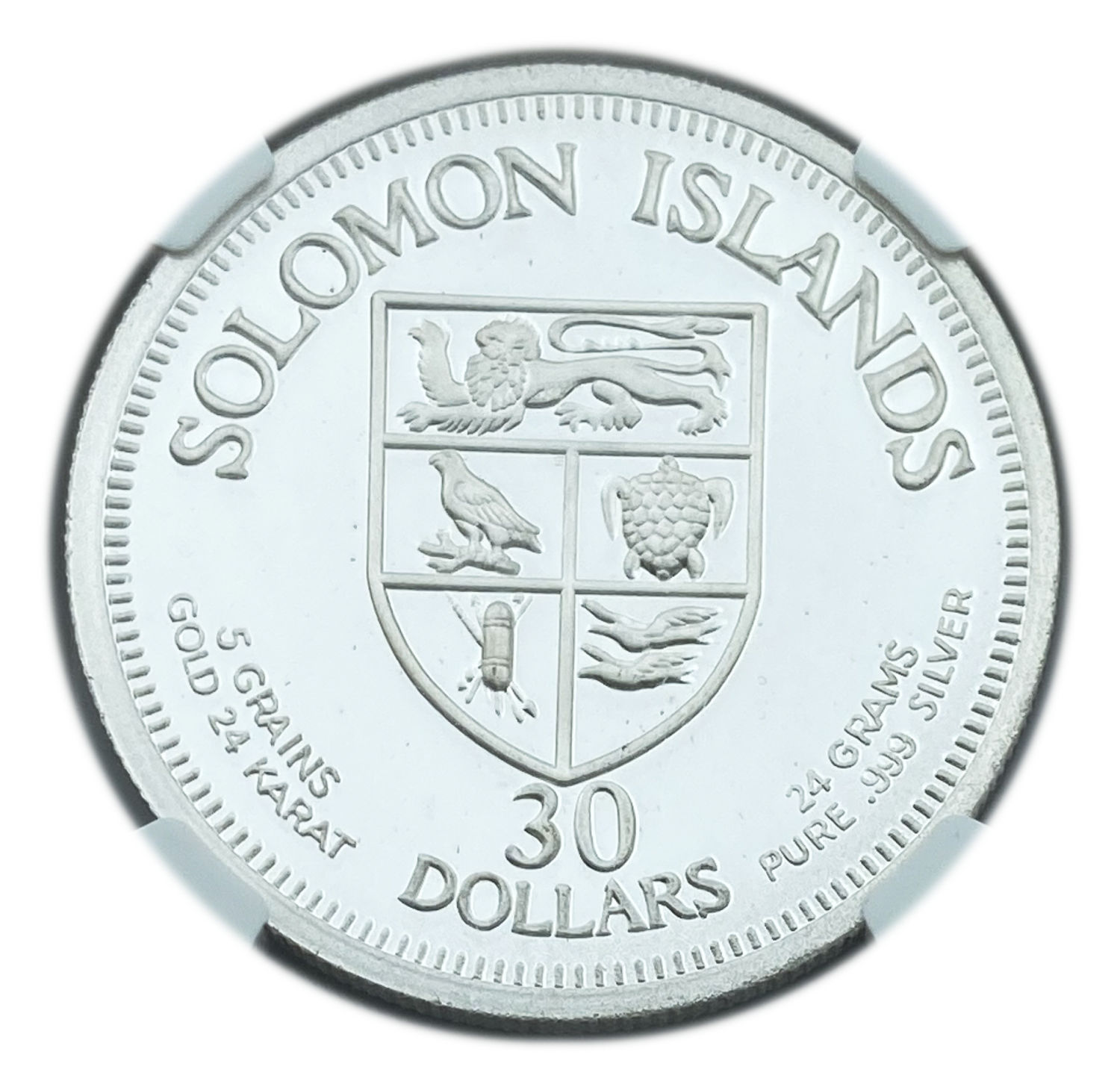 Solomon Islands - 30 Dollars 1975 - Freedom and Self Government - NGC PF 68 - 0.32g Gold 999 - 1 1