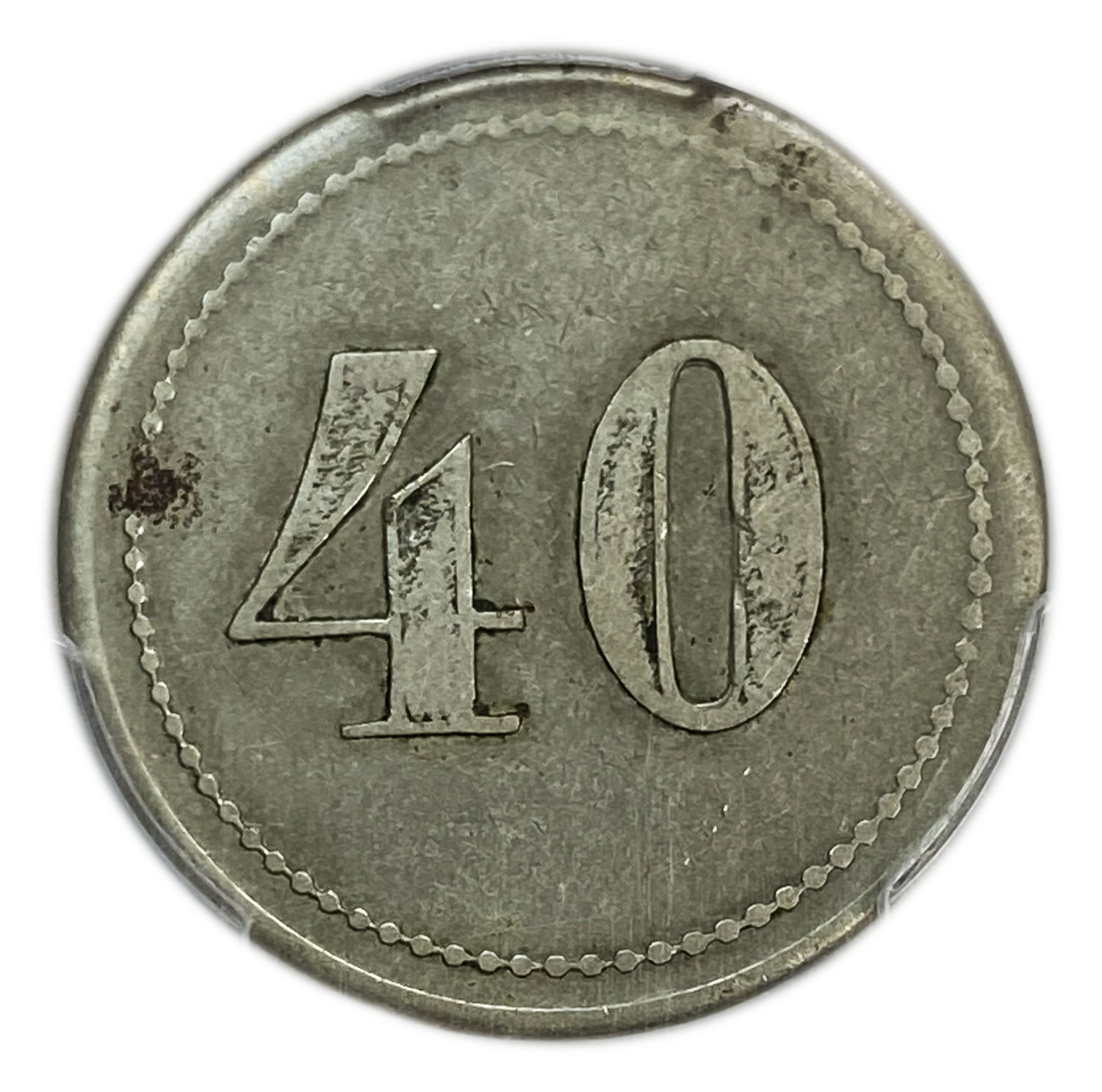 Palestine - Cafe werner token - 40 MIls, bronze, copper-nickel - PCGS XF 40 - Rare - 1 0