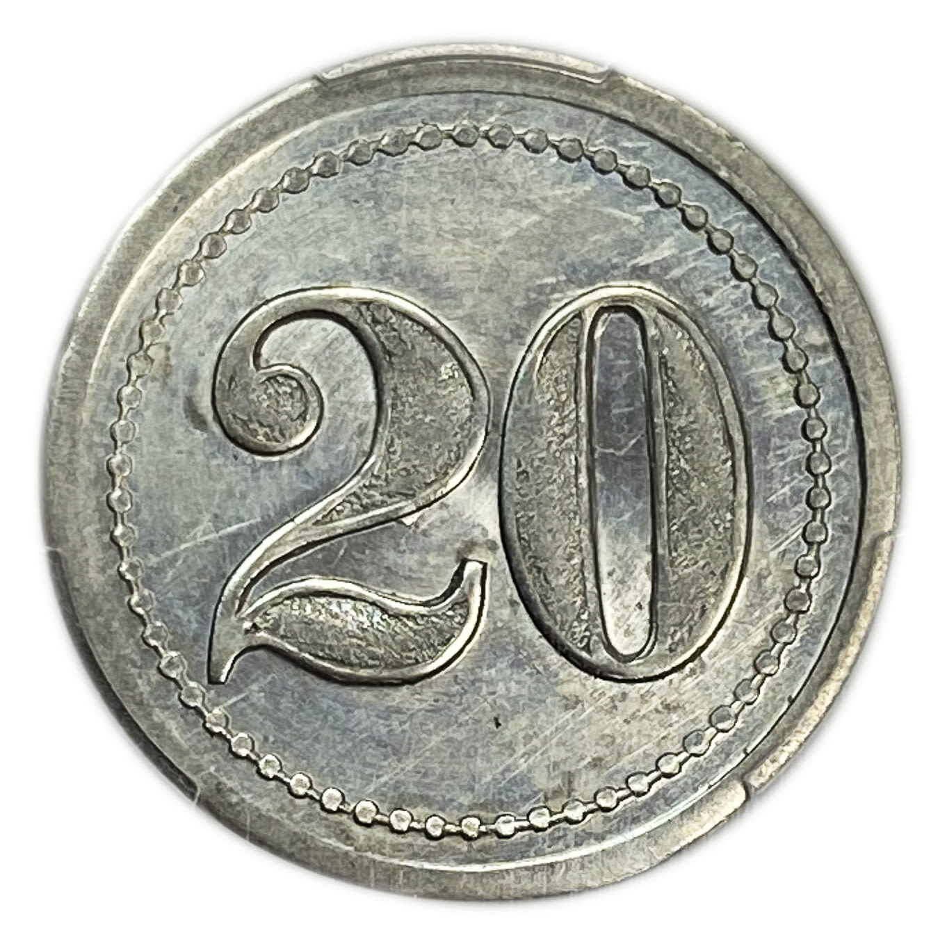 Palestine - Cafe werner token - 20 MIls, bronze, copper-nickel - PCGS MS 62 - Rare in this high grade - 1 0