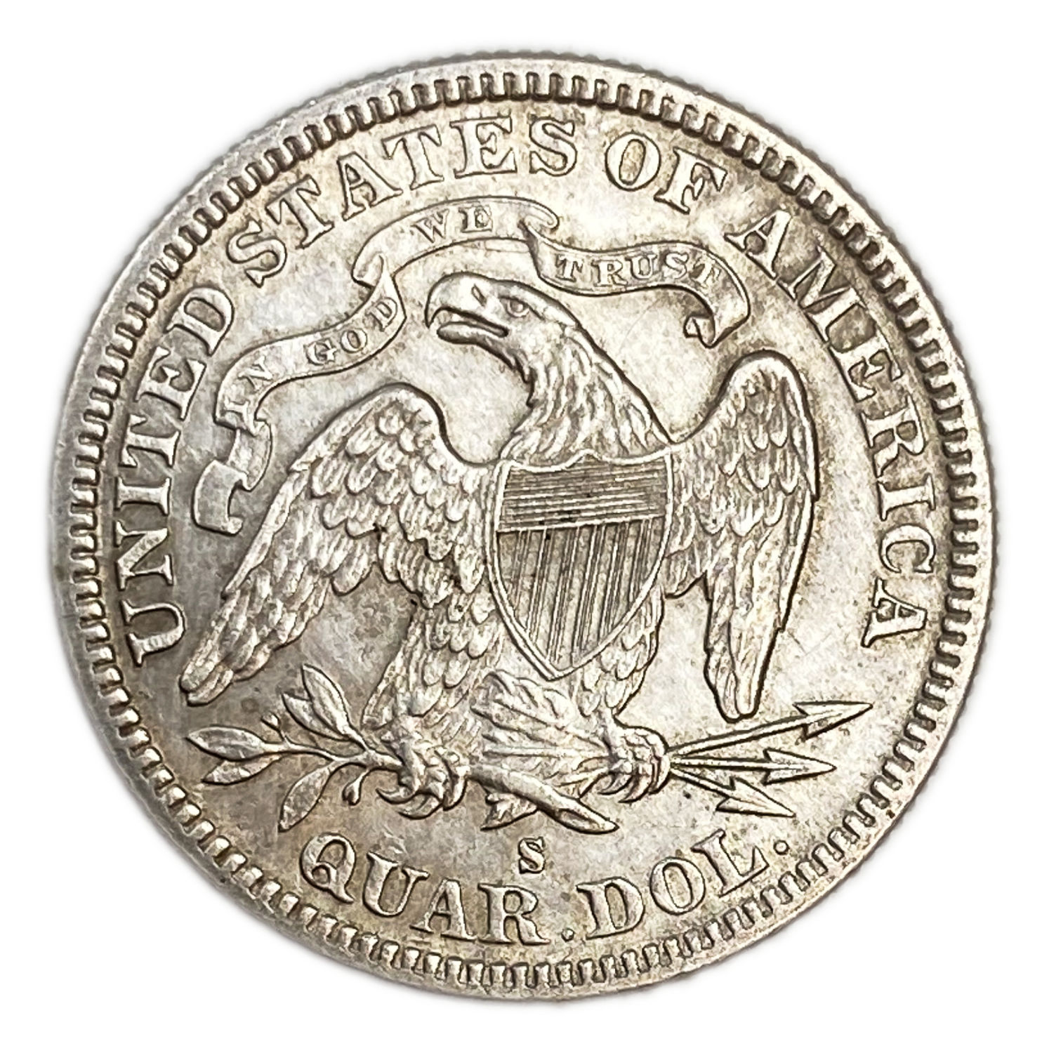 USA - 1/4 Dollar (25 Cents) 1888 "S" - "Seated Liberty Quarter" with motto, increased weight - AU ... - 1 1
