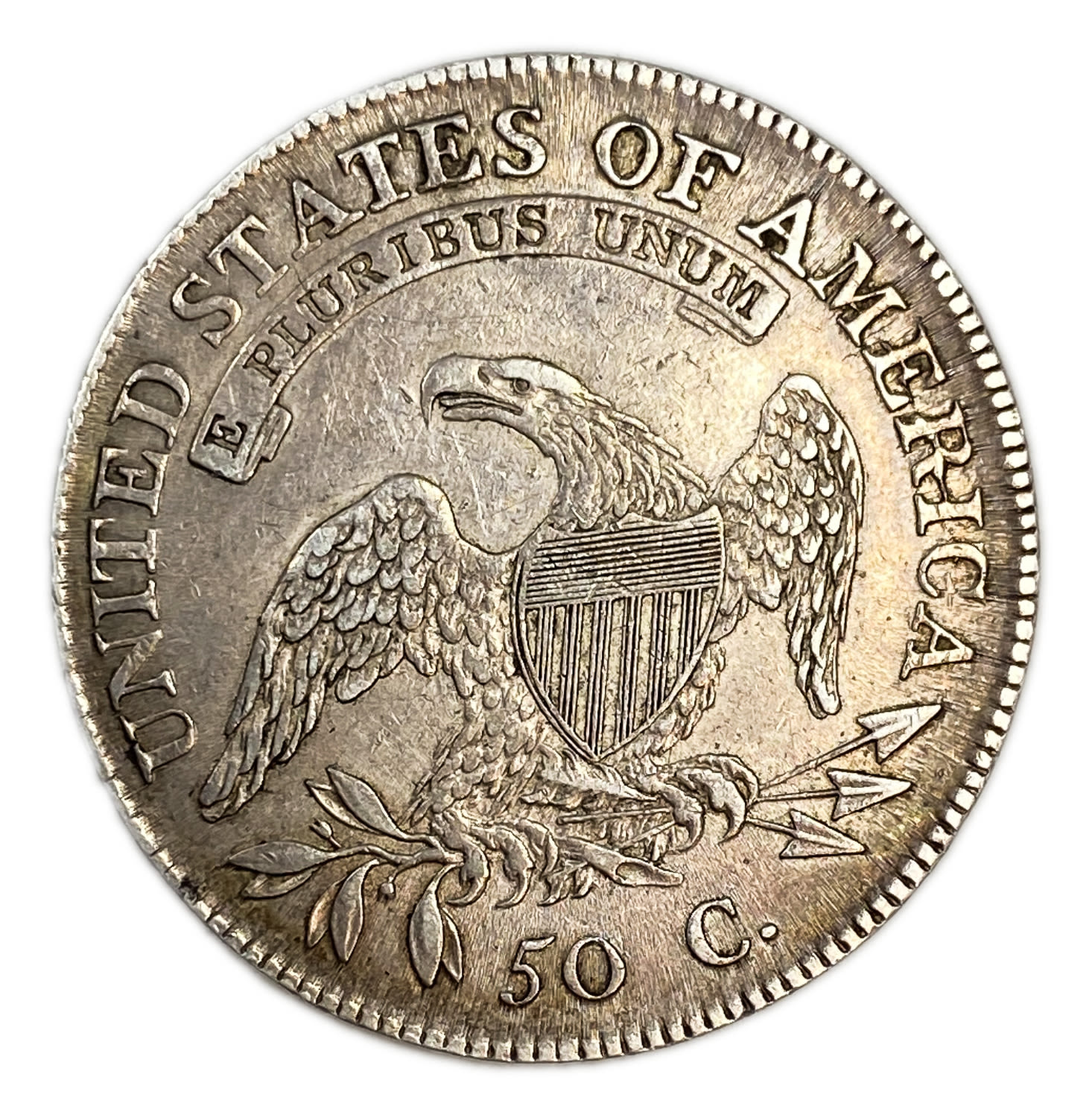 USA - 1/2 Dollar (50 Cents) 1809 - |||| between words on edge - "Capped Bust Half Dollar" - XF-AU - Rare - 1 1