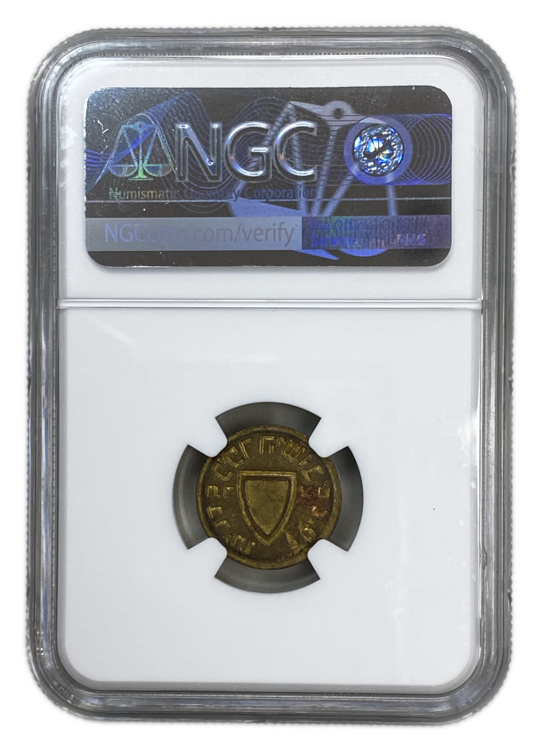 Paleatine - Token "Kofer Hayishuv" 1/2 Mil 1939 - 3 types - NGC MS 62-63 - Rare in this high grade - 1 6