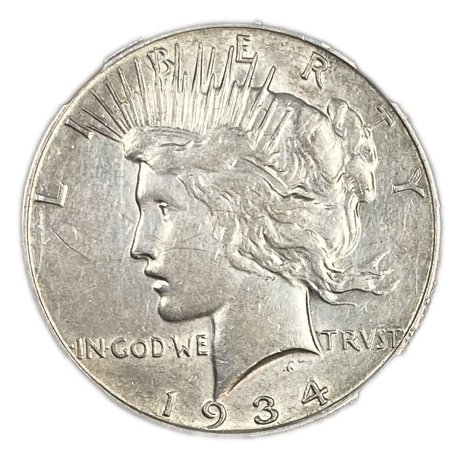 USA - 1 Dollar 1934 - "Peace Dollar" - NGC AU DETAILS - 1 0