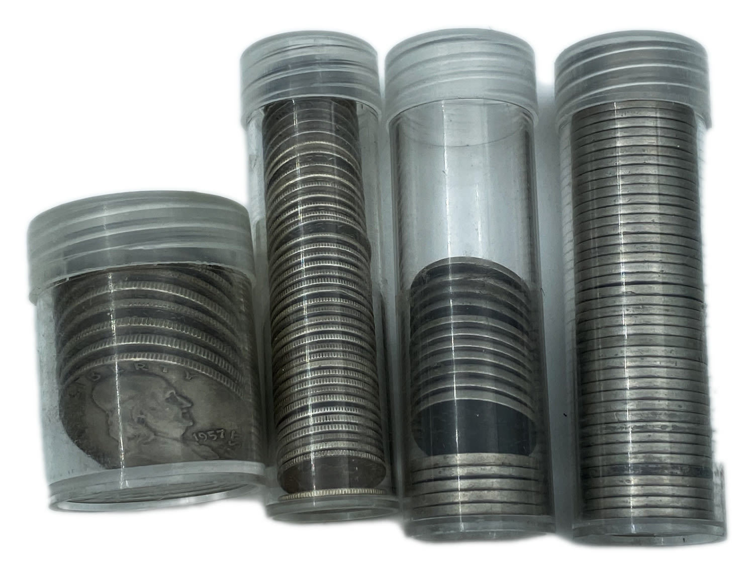 USA - a group of 102 coins, part of them made of silver - the weight of the whole coin is about 530g - 1 2