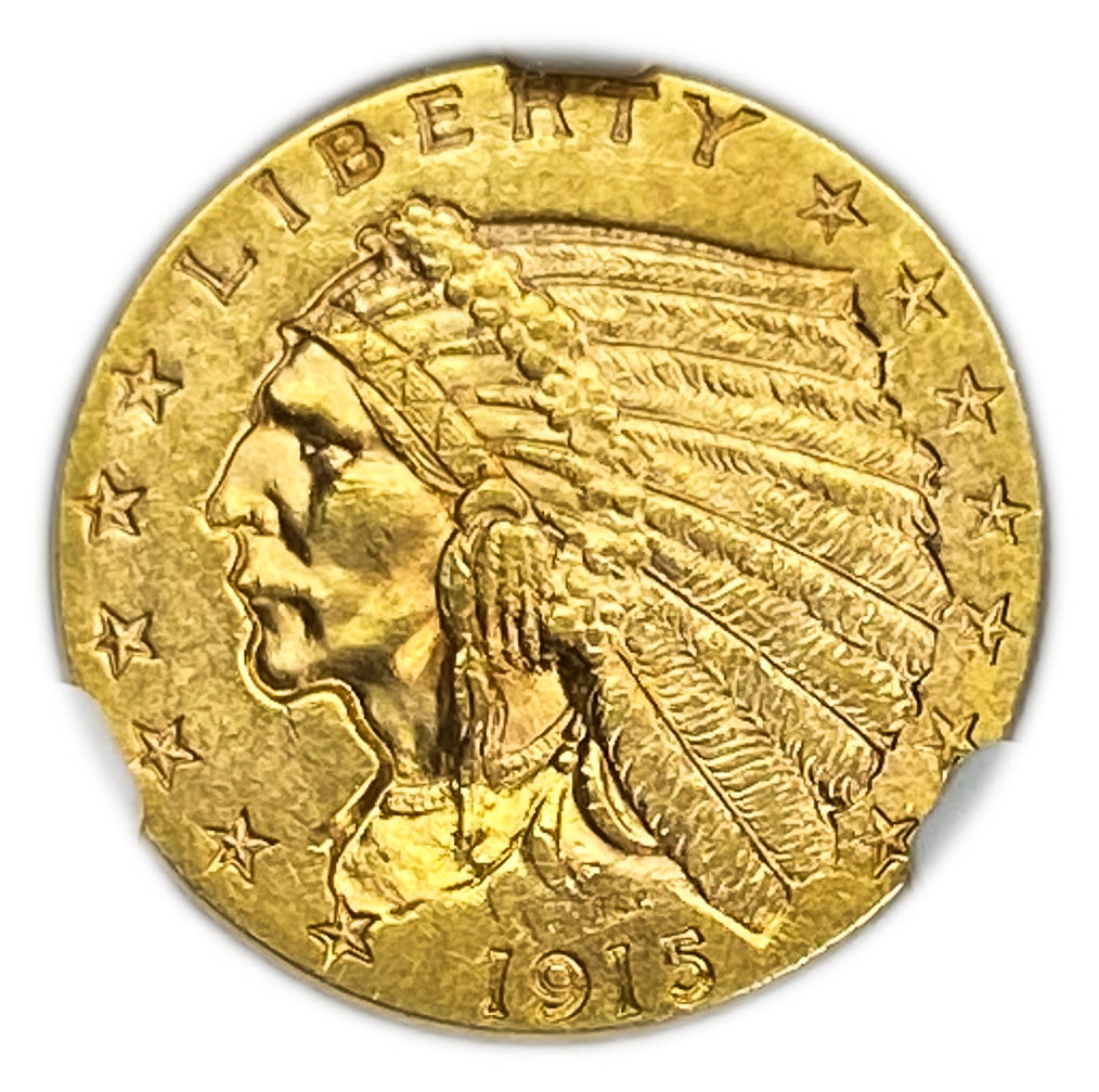 USA - 2.5 Dollars 1915 "Indian Head - Quarter Eagle" - NGC MS 63 - 1 0