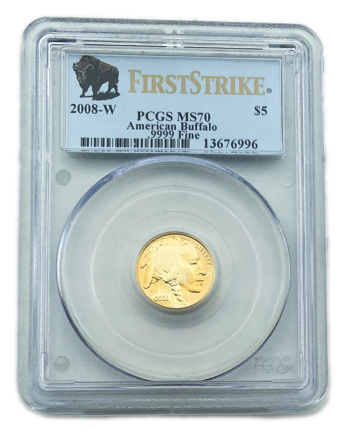 USA - 5, 10, 25 and 50 Dollars 2008 "W" - "American Buffalo" - PCGS MS / PR 70, Some First Strike - 1 1