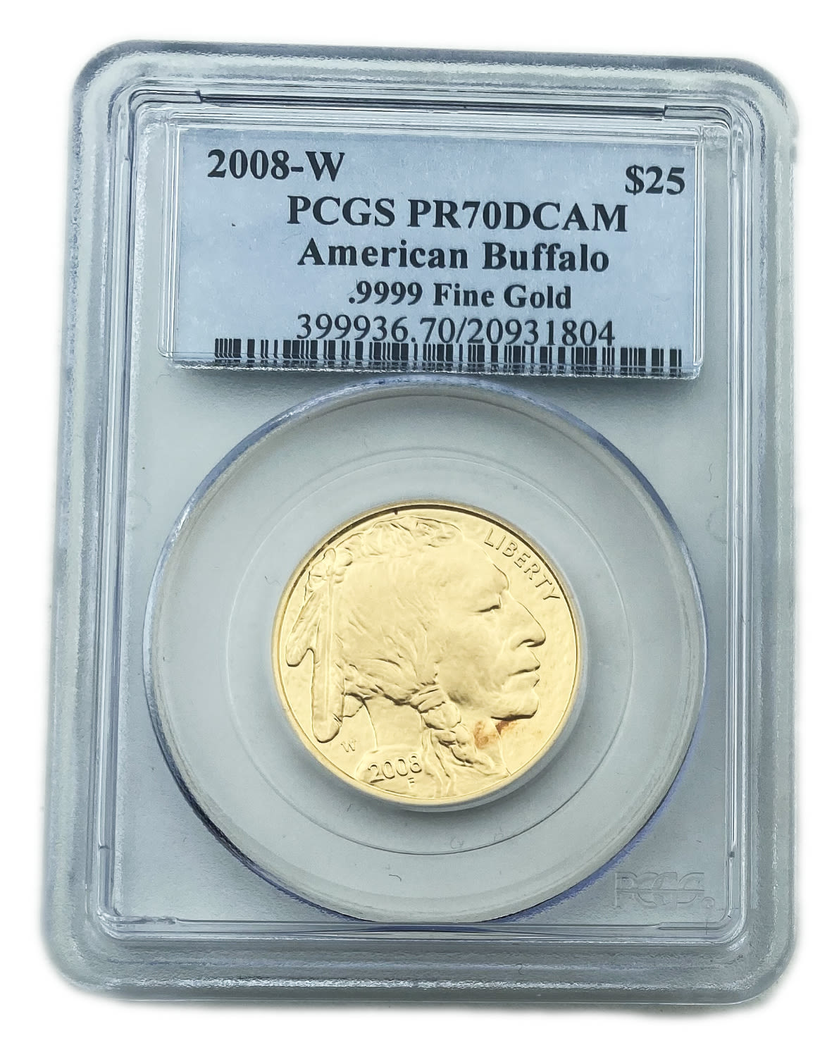 USA - 5, 10, 25 and 50 Dollars 2008 "W" - "American Buffalo" - PCGS MS / PR 70, Some First Strike - 1 5