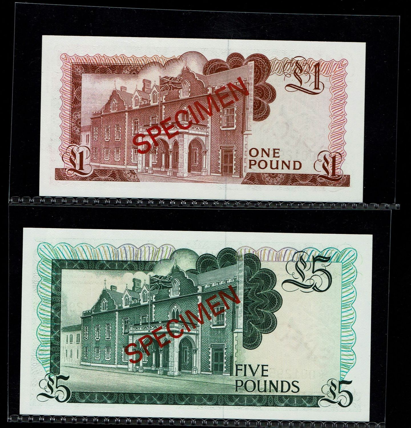 Gibraltar - 1, 5, 10 and 20 Pounds 1975 - Elizabeth II - "Collector series Specimen" - 1 2