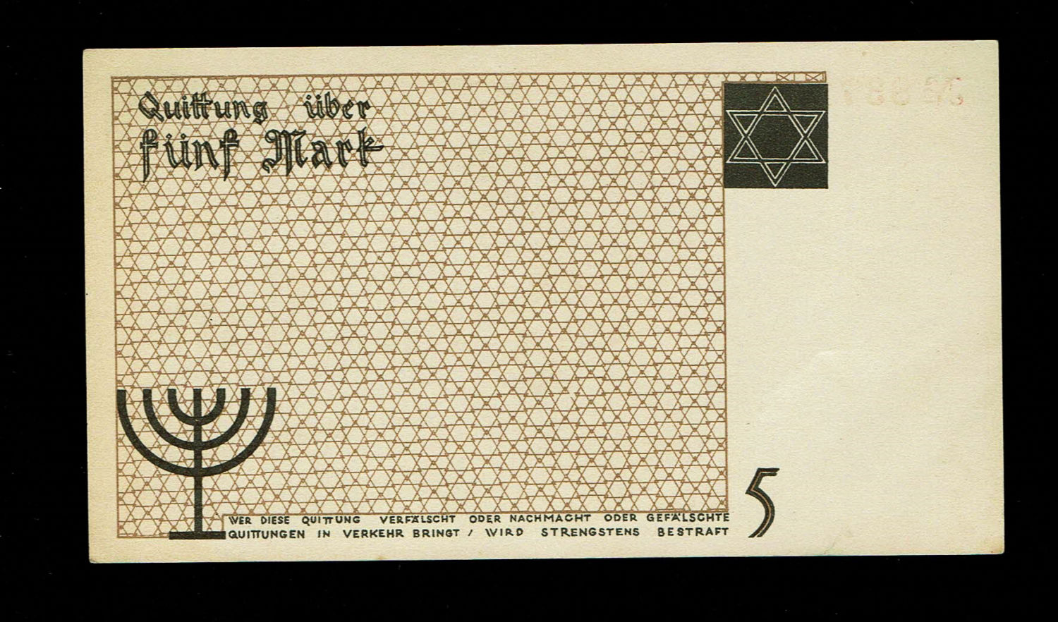 Holocaust concentration camps money - Poland - 5 mark 1940 - ghetto Lodz - AU-UNC - 1 1