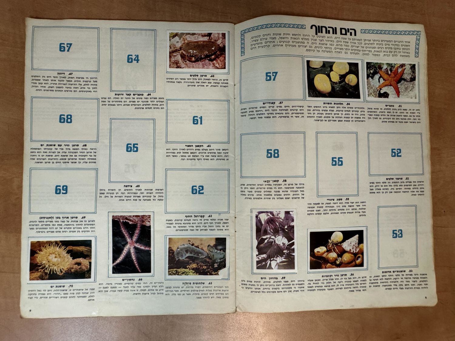 אלבומי מדבקות - אלבום מדבקות "עולם החיות, אלבום תמונות בצבעים", שנות השבעים, מצב בינוני, מלא חלקית - נדיר מאוד - 1 18