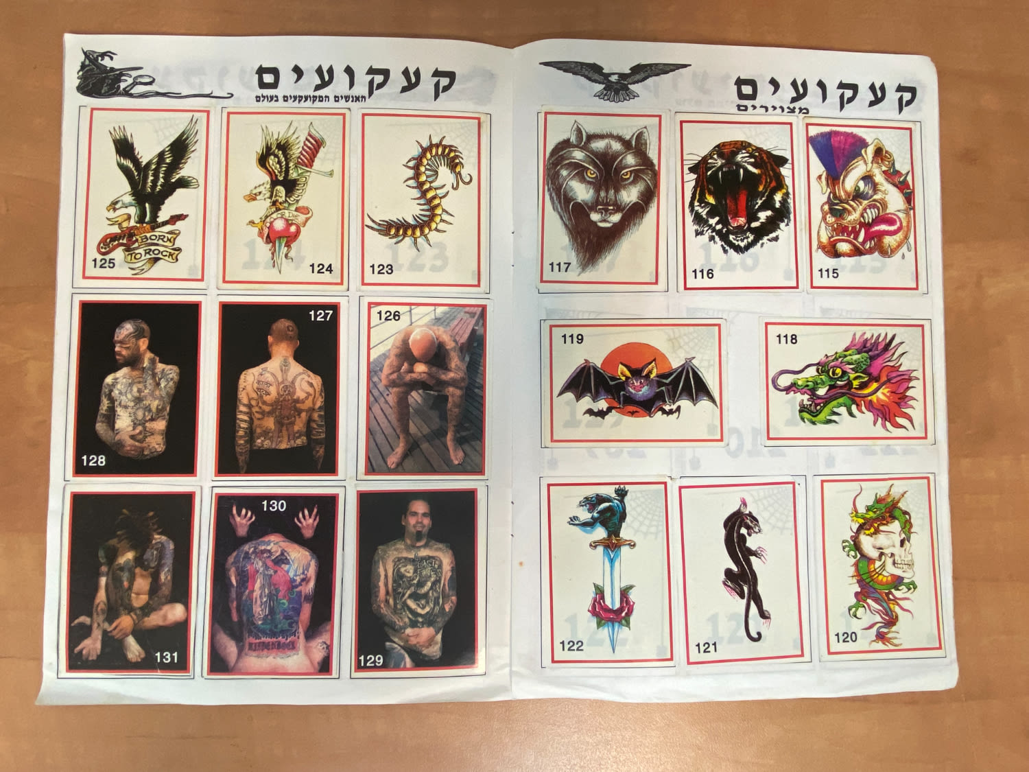 אלבומי מדבקות - אלבום מדבקות "קעקועים", "אלבום מדבקות לאמיצים" - רק 5 חוסרים - נדיר להשגה - 1 1