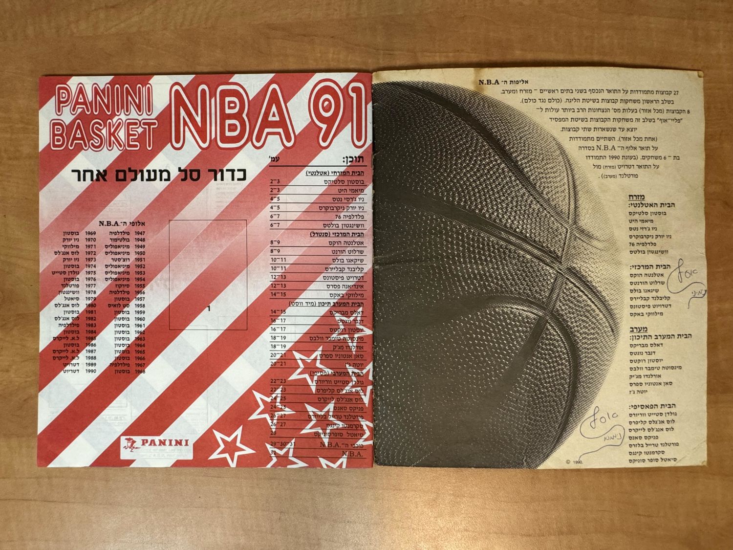 אלבומי מדבקות - אלבום מדבקות "NBA 91, כדורסל מעולם אחר" בעברית, כמעט ריק, מצב טוב - הוצאת נירם, פניני ... - 1 11