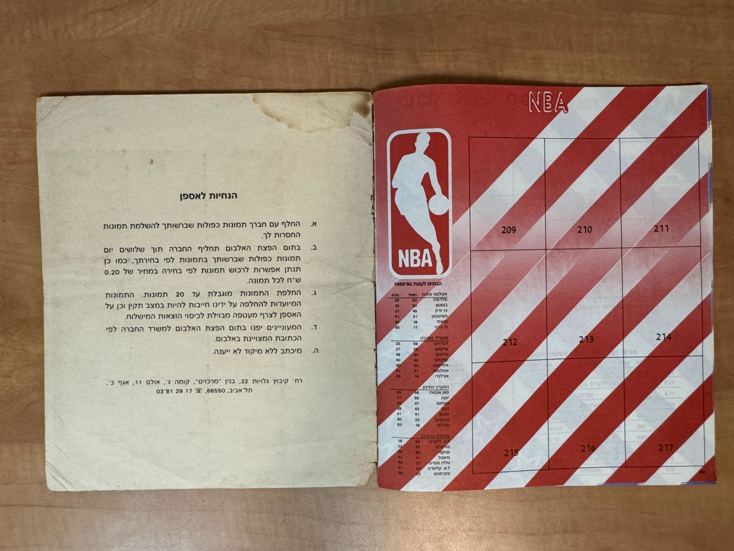 אלבומי מדבקות - אלבום מדבקות "NBA 91, כדורסל מעולם אחר" בעברית, כמעט ריק, מצב טוב - הוצאת נירם, פניני ... - 1 9