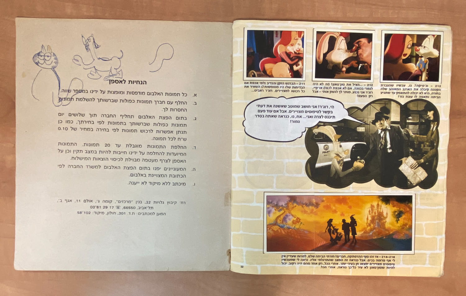 אלבומי מדבקות - אלבום מדבקות "מי הפליל את רוג'ר ראביט" - מלא ברובו - מאוד נדיר
הוצאת נירם ... - 1 10