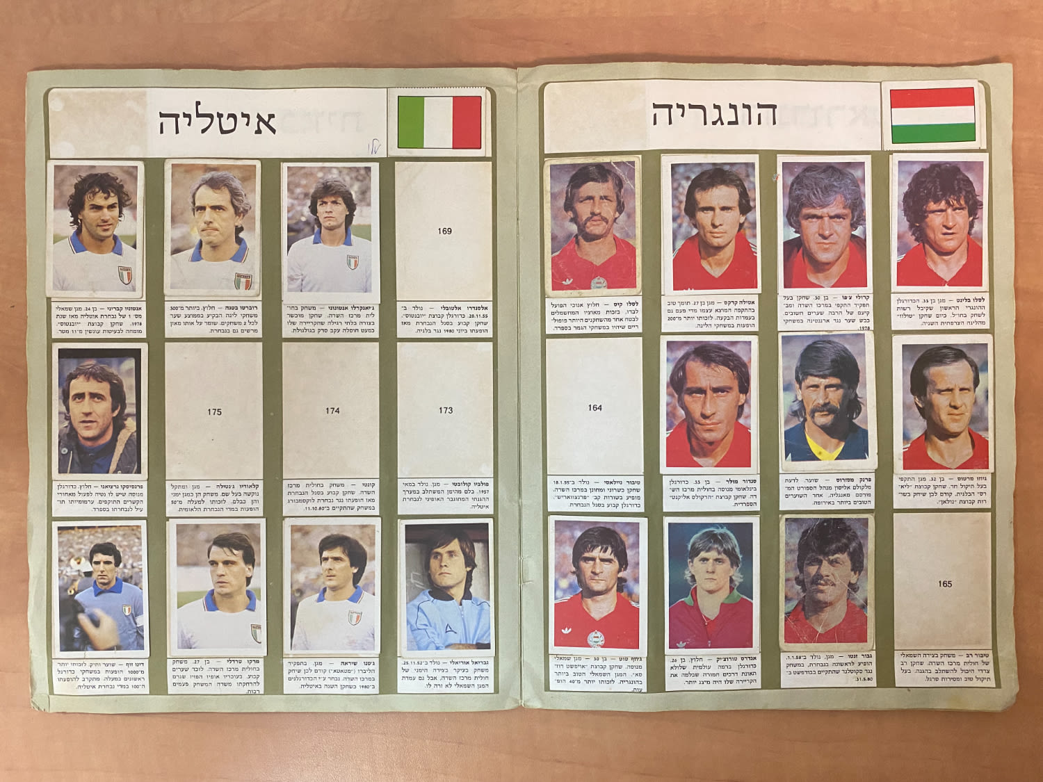 אלבומי מדבקות - אלבום מדבקות "ספרד 82" (מונדיאל 1982) עברית - כמעט מלא, רק 33 חוסרים, מצב ... - 1 13
