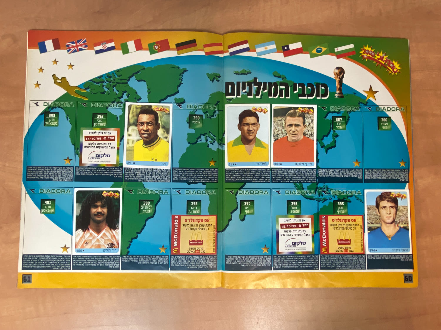 אלבומי מדבקות - אלבום סופרגול 2000, אלבום המילניום - מלא חלקית, מצב טוב מאוד
סוּפרגוֹל הוא שמו של ... - 1 21
