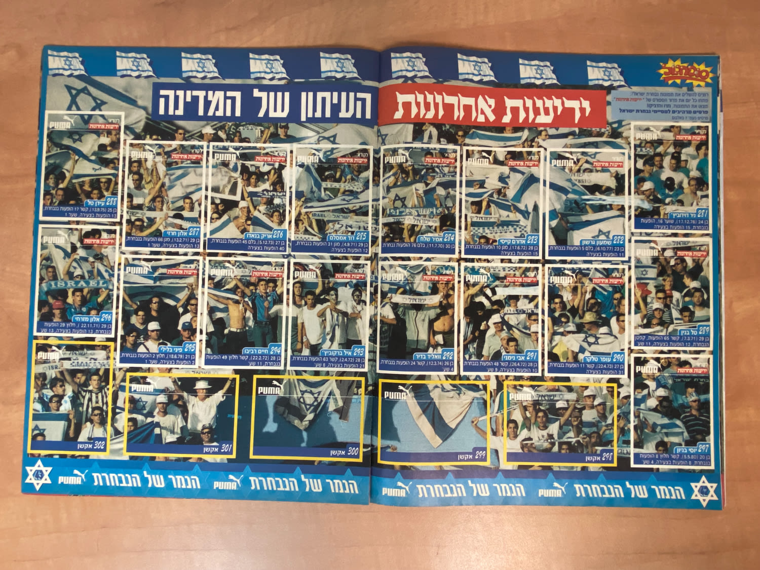 אלבומי מדבקות - אלבום סופרגול 2001 - כמעט ריק, ישנם רק 5 מדבקות מודבקות
סוּפרגוֹל הוא שמו של אלבום ... - 1 14