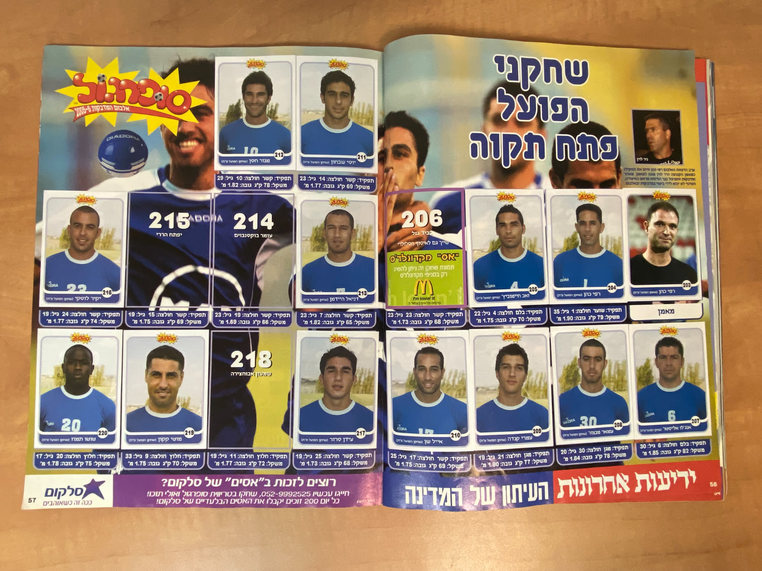 אלבומי מדבקות - אלבום סופרגול 2005-2006, מלא חלקית, מצב טוב מאוד-מצוין
סוּפרגוֹל הוא שמו של אלבום ... - 1 21