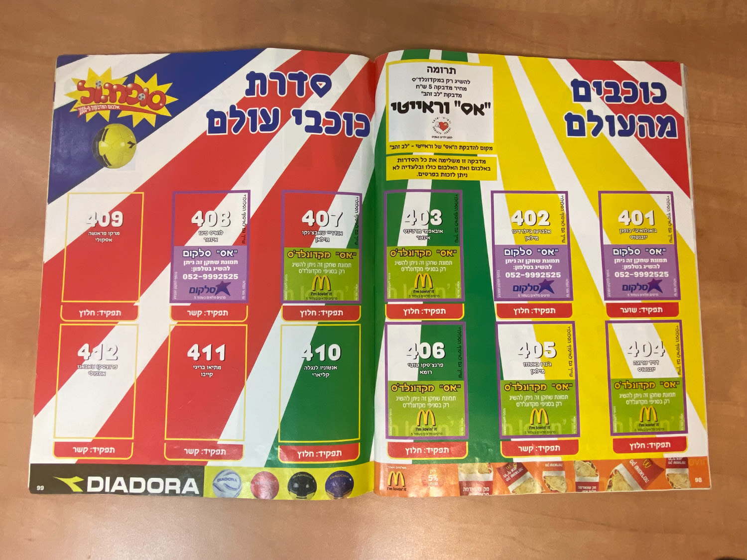 אלבומי מדבקות - אלבום סופרגול 2005-2006, מלא חלקית, מצב טוב מאוד-מצוין
סוּפרגוֹל הוא שמו של אלבום ... - 1 45
