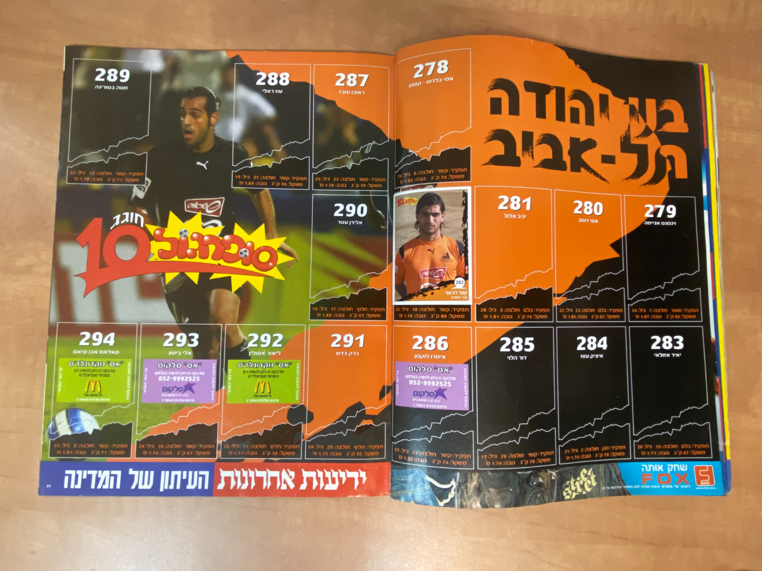 אלבומי מדבקות - אלבום סופרגול 2006-2007, אלבום העשור, מלא חלקית, נמצאים גם קלפים אסים של ידיעות (נגזרו מעיתון) ... - 1 28
