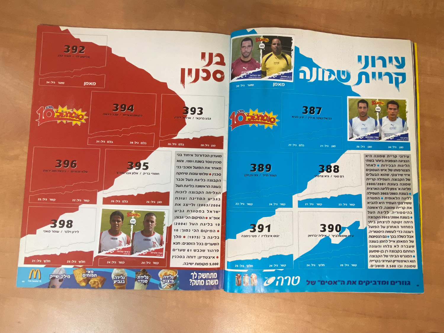 אלבומי מדבקות - אלבום סופרגול 2006-2007, אלבום העשור, מלא חלקית, נמצאים גם קלפים אסים של ידיעות (נגזרו מעיתון) ... - 1 40