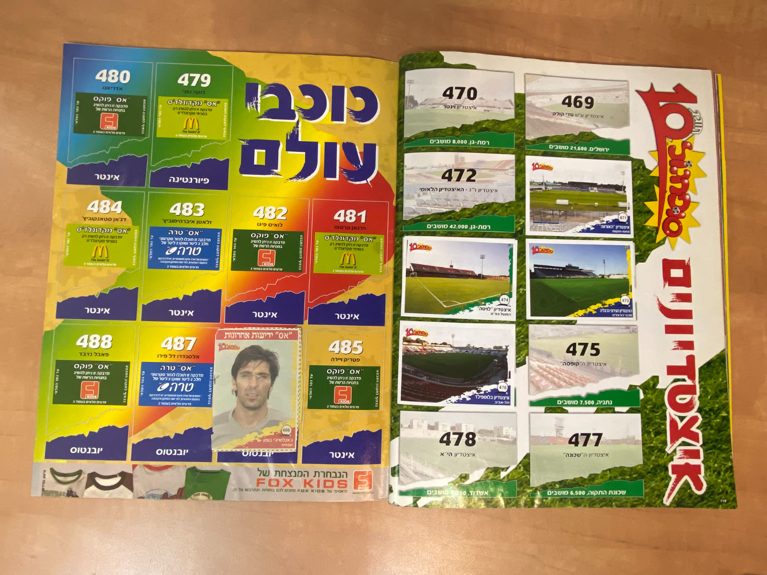 אלבומי מדבקות - אלבום סופרגול 2006-2007, אלבום העשור, מלא חלקית, נמצאים גם קלפים אסים של ידיעות (נגזרו מעיתון) ... - 1 47