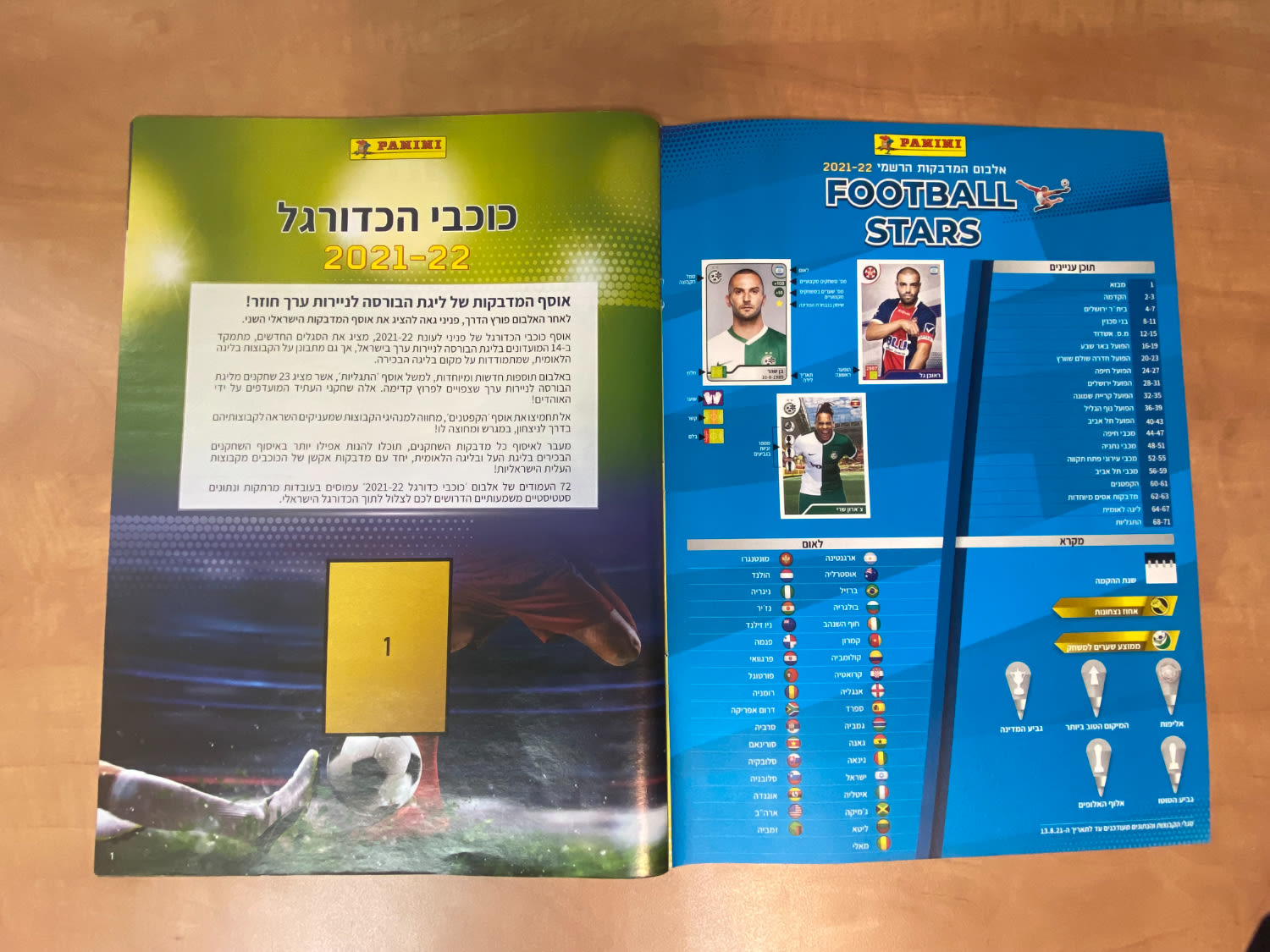 אלבומי מדבקות - אלבום מדבקות "Football Stars" (כוכבי כדורגל), אלבום המדבקות הרשמי לשנת 2021-22 בישראל - הוצאת פניני ... - 1 11