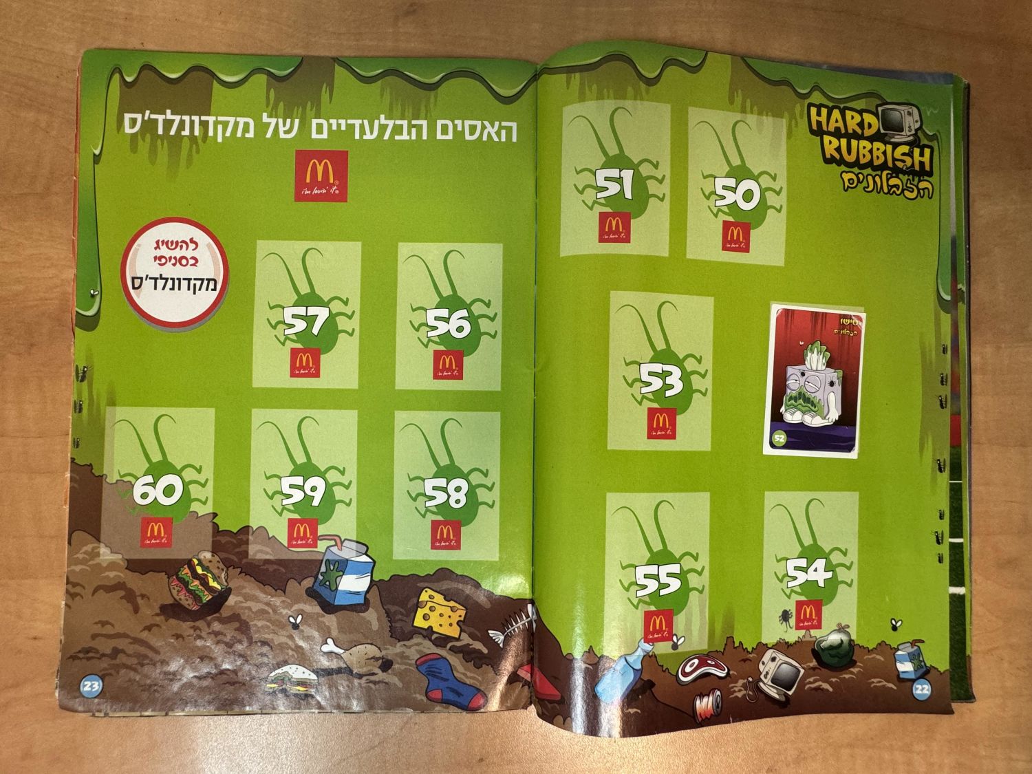 אלבומי מדבקות - אלבום הזבלונים - "חבורת הזבולנים בפח האשפה שלך - The Trash Pack" - כמעט ריק, מצב טוב מאוד - 1 3