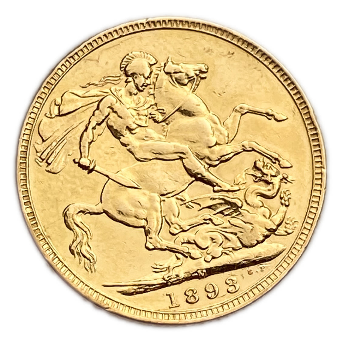 England (Great Britain), Australia M - 1 Sovereign (Sovereign) 1893 M - Victoria 3nd portrait - XF condition ...
