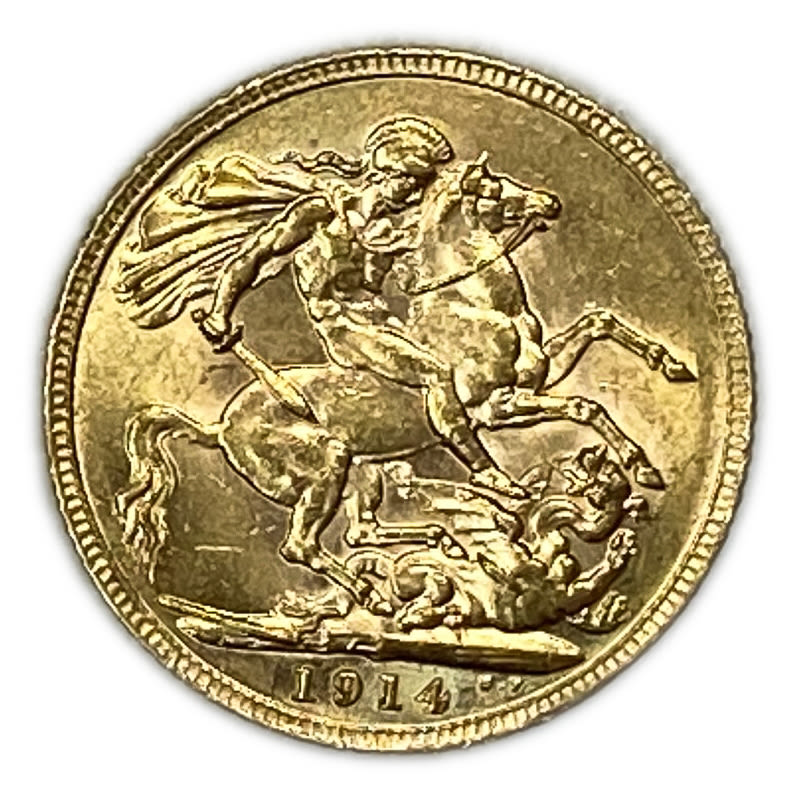 England (Great Britain) - 1 Sovereign 1914 - George V - AU condition
Only 10% fees + VAT on this ...