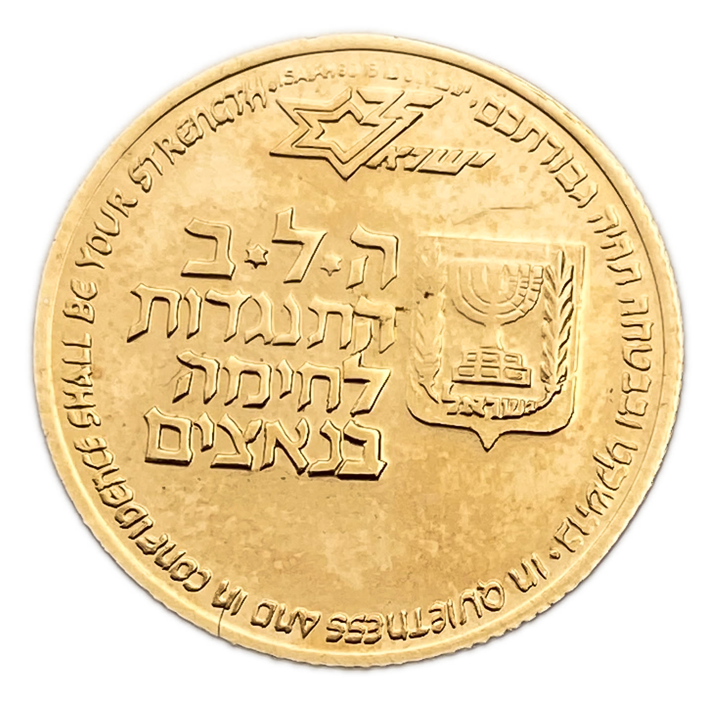 Israel - Resistance Struggle Against the Nazis, State Medal 1983 - Gold 750, 4.4g, 18mm
... - 1 0