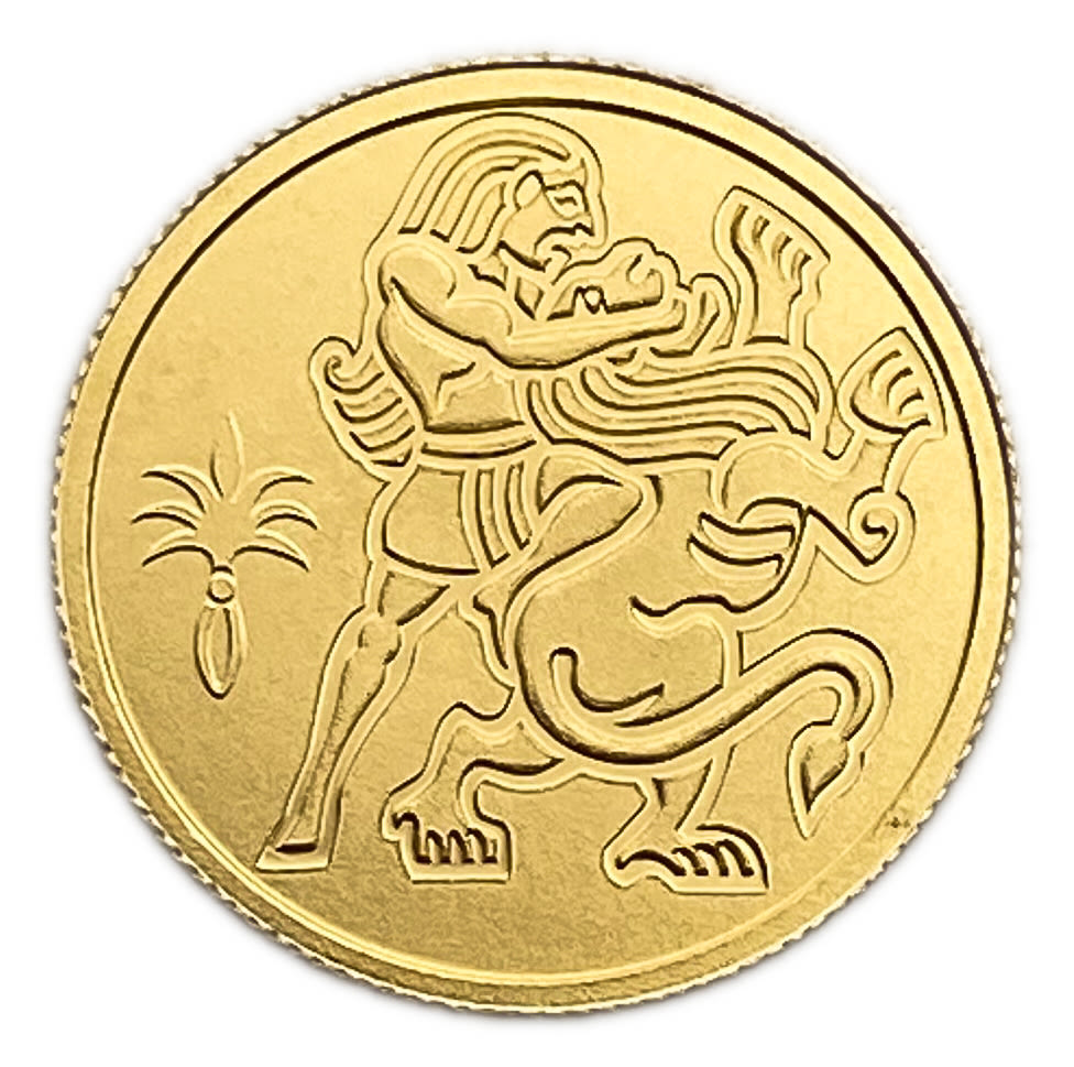 Israel - Samson and The Lion, 2009 - Gold 999, 1.24g, 13.92mm
Only 10% fees + VAT on this ... - 1 1