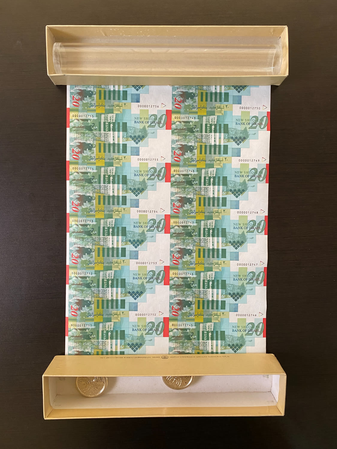 Israel - Uncut sheet - 20 shekel 2001 - 1 1